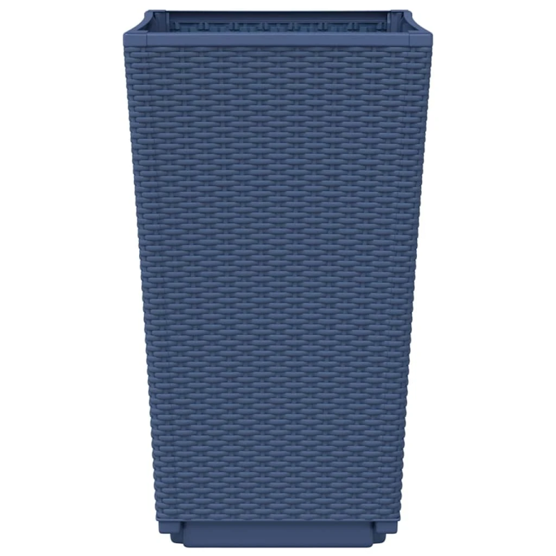 vidaXL dārza puķu kastes, 2 gab., zili pelēkas, 32,5x32,5x57 cm, PP