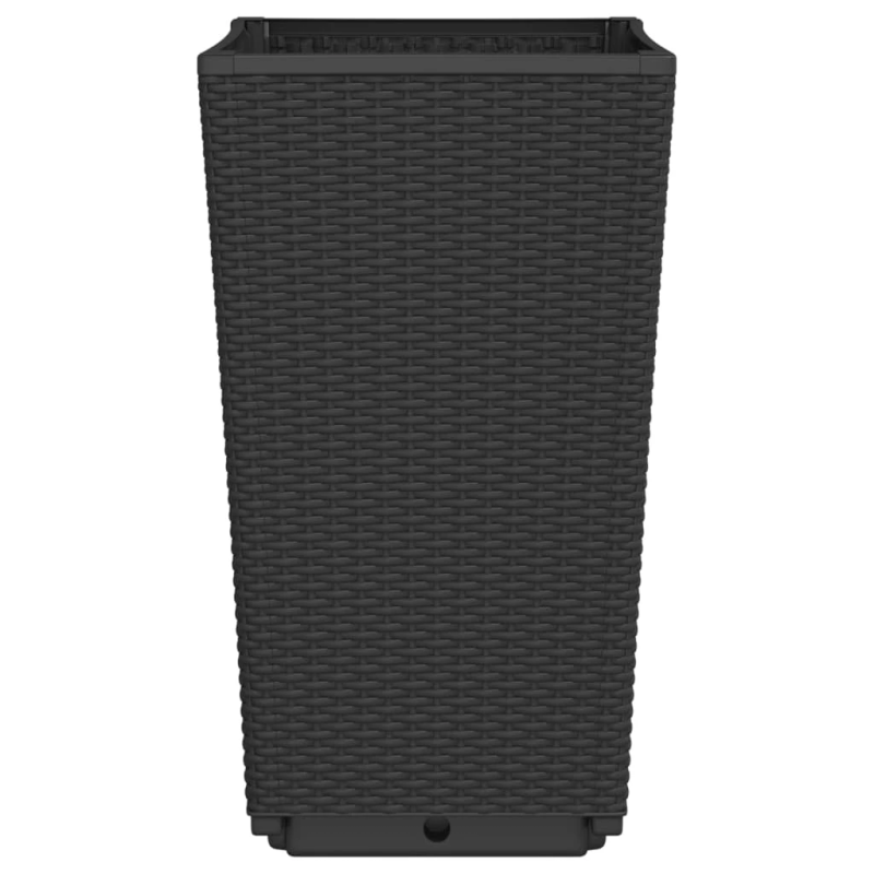 vidaXL dārza puķu kastes, 2 gab., melnas, 32,5x32,5x57 cm, PP