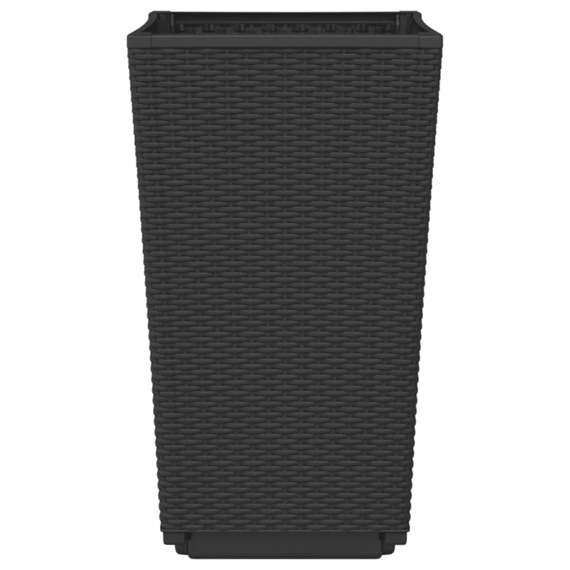 vidaXL dārza puķu kastes, 2 gab., melnas, 32,5x32,5x57 cm, PP