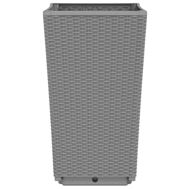 vidaXL dārza puķu kastes, 4 gab., gaiši pelēkas, 32,5x32,5x57 cm, PP