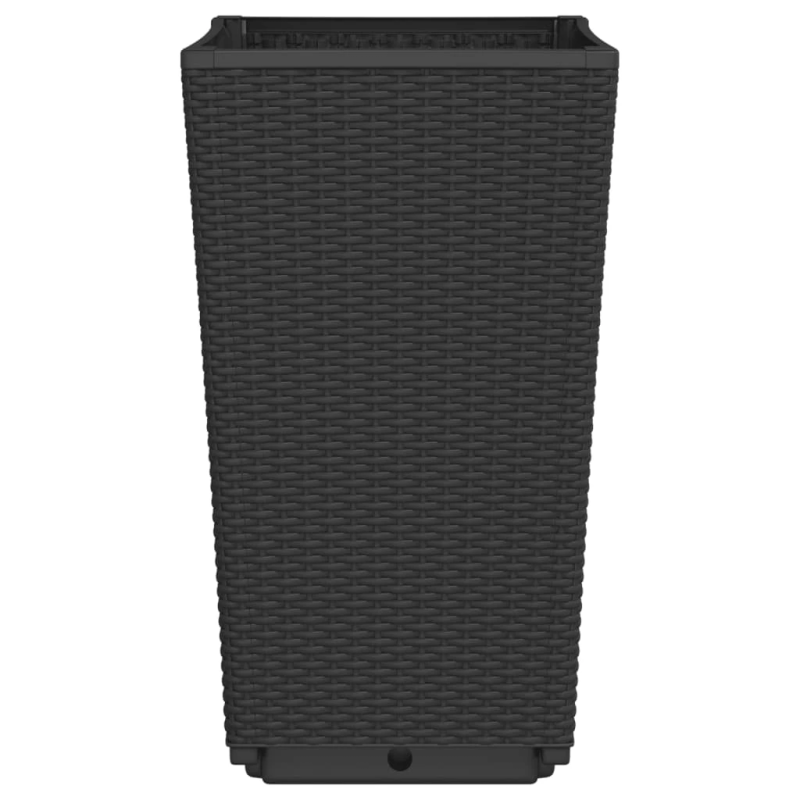 vidaXL dārza puķu kastes, 4 gab., melnas, 32,5x32,5x57 cm, PP