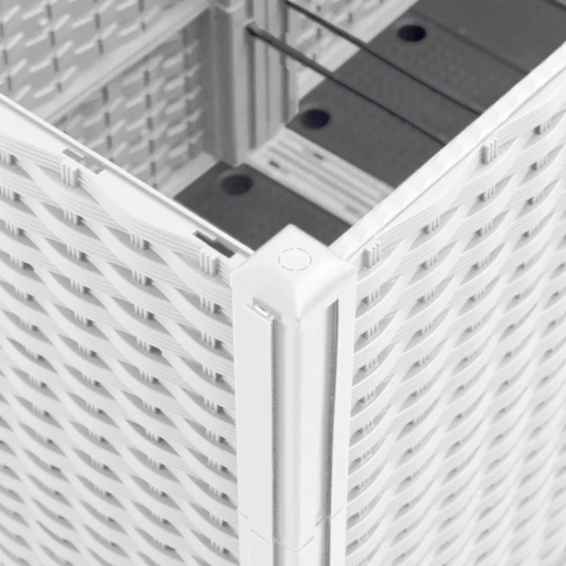 vidaXL Sodo lovelis, baltos spalvos, 160x40x53cm, PP