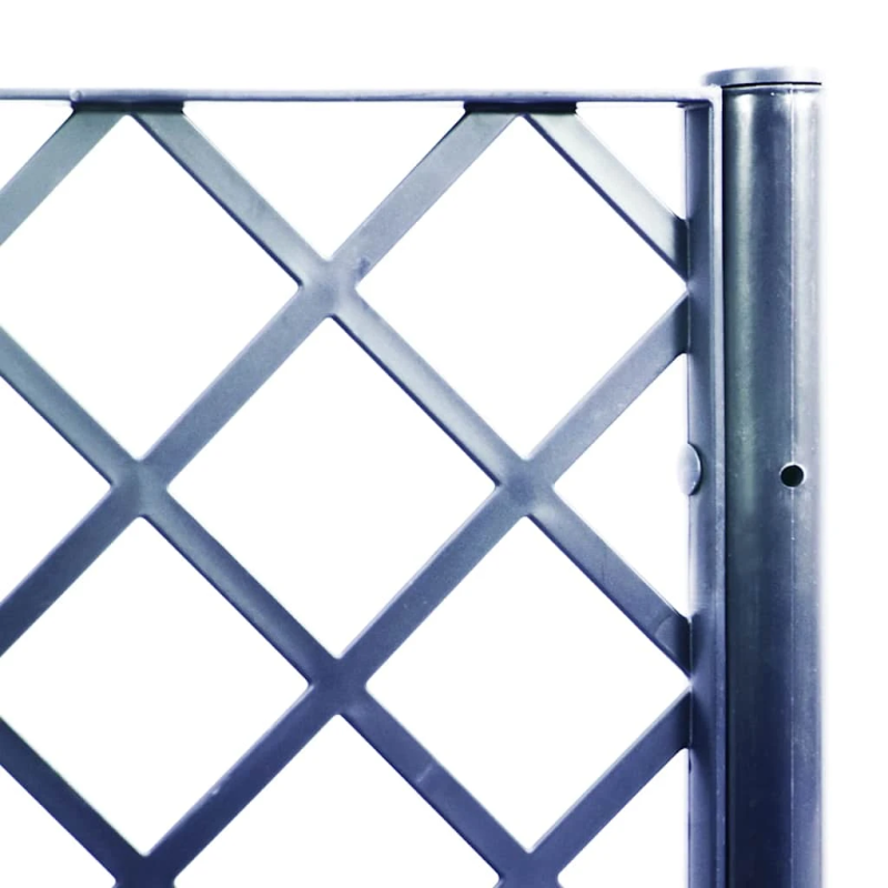 vidaXL dārza puķu kaste ar špaleru, zili pelēka, 120x40x142 cm, PP