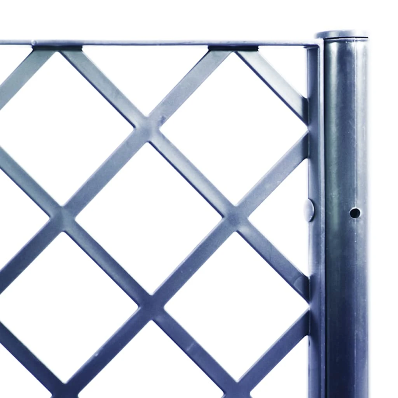 vidaXL dārza puķu kaste ar špaleru, zili pelēka, 160x40x142 cm, PP