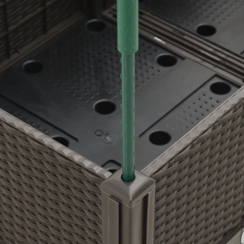 vidaXL dārza puķu kaste ar špaleru, brūna, 80x40x142,5 cm, PP