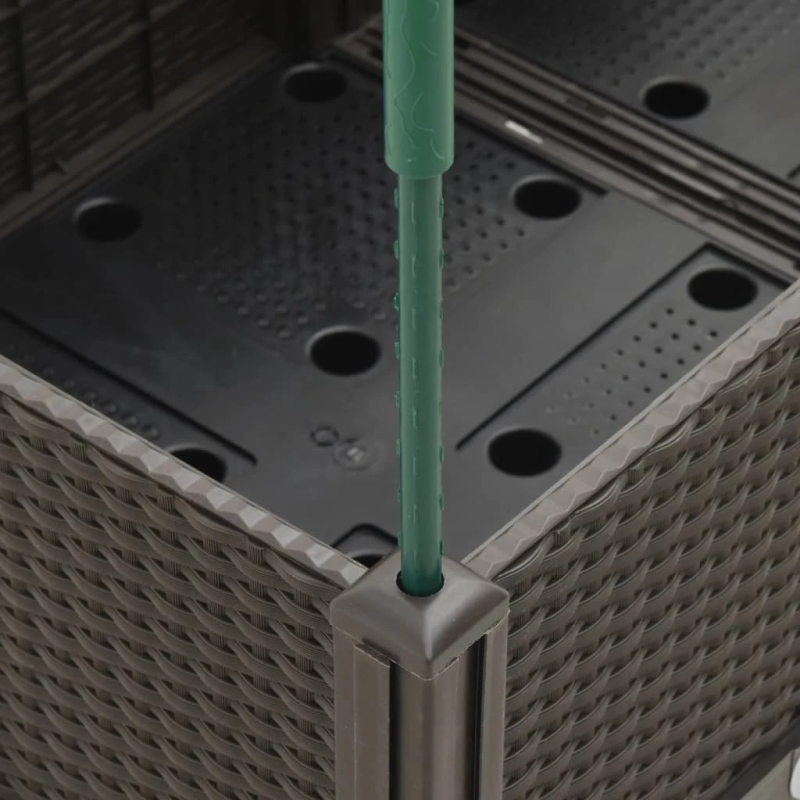 vidaXL dārza puķu kaste ar špaleru, brūna, 120x40x142,5 cm, PP