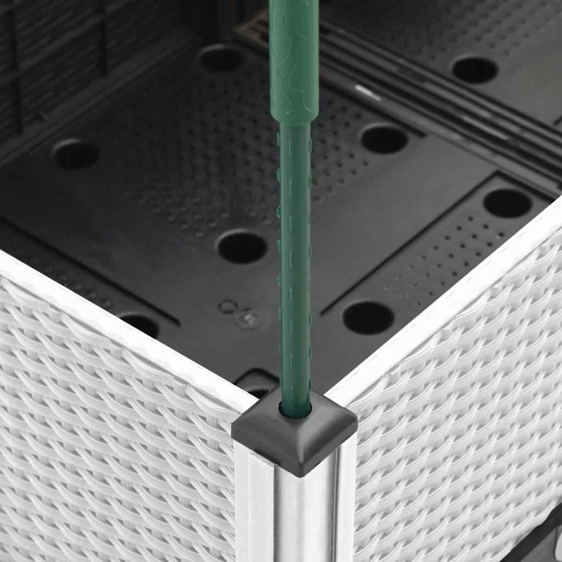 vidaXL dārza puķu kaste ar špaleru, balta, 160x120x142,5 cm, PP