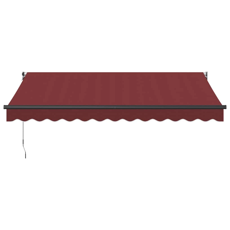 vidaXL izvelkama markīze, 350x250 cm, automātiska, vīnsarkana