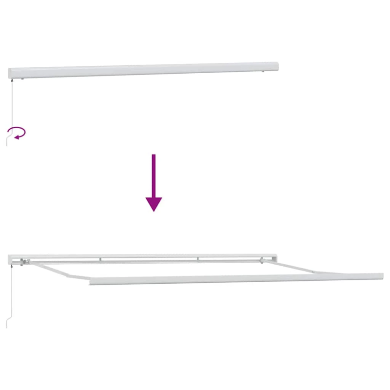 vidaXL izvelkama markīze, manuāla, 400x300 cm, vīnsarkana