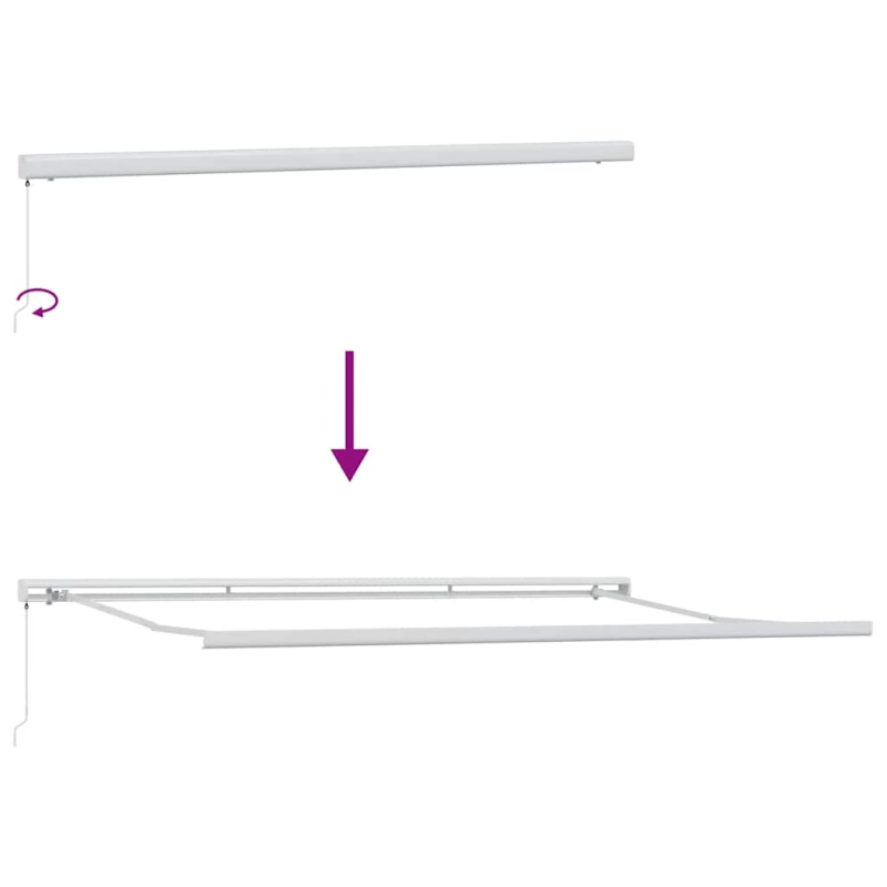 vidaXL izvelkama markīze antracītpelēka balta 4x3 m audums alumīnijs