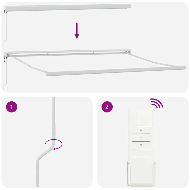 vidaXL izvelkama markīze antracītpelēka balta 4,5x3 m audums alumīnijs