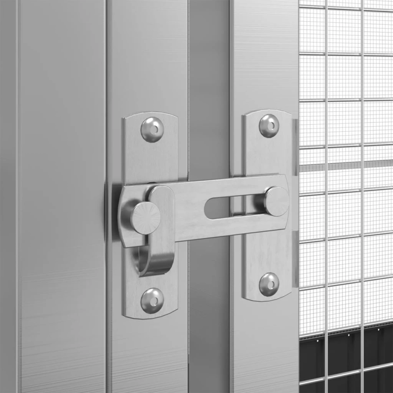 vidaXL putnu māja, sudraba krāsa, 518x307x212 cm, tērauds