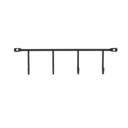 Seinale kinnitatav riidepuu Domoletti 0309190-BLACK, must v.