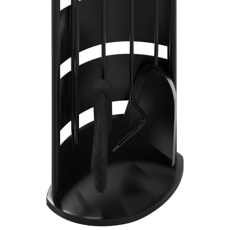 vidaXL 5 daļu kamīna instrumentu komplekts, 23x15x66 cm, tērauds