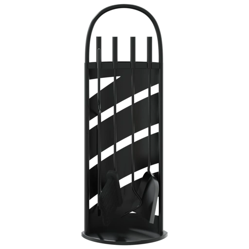 vidaXL 5 daļu kamīna instrumentu komplekts, 23x15x66 cm, tērauds