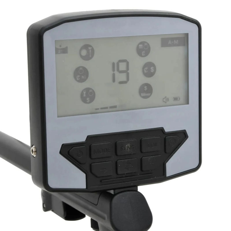 vidaXL metāla detektors, 18 cm, meklēšanas dziļums ar precīzu punktu