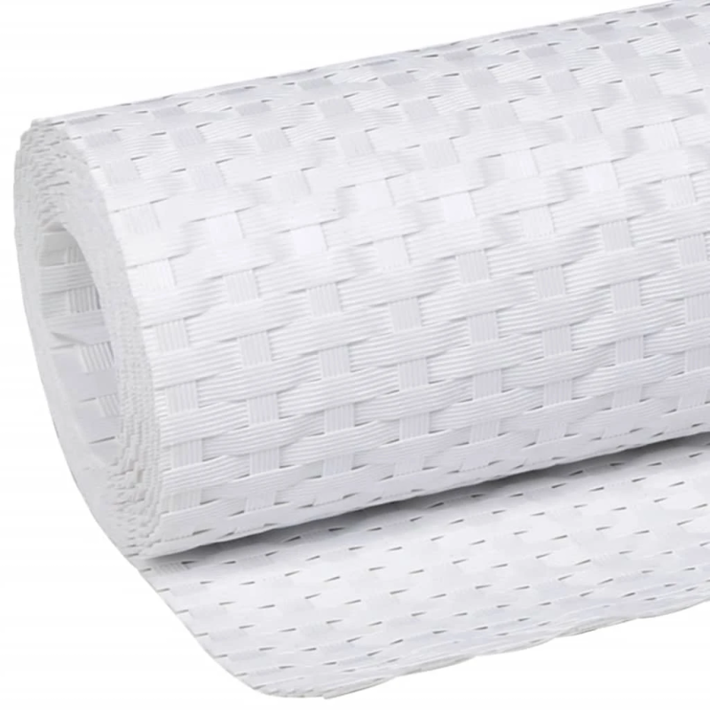 vidaXL balkona aizsegs, balts, 300x80 cm, PE rotangpalma