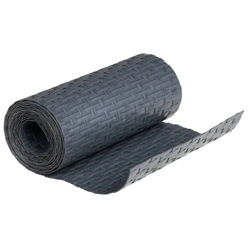 vidaXL balkona aizsegi, 10 gab., pelēks, 255x19 cm, PE rotangpalma