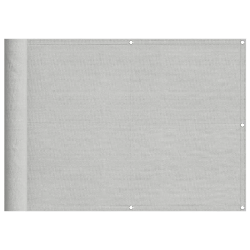 vidaXL balkona aizslietnis, gaiši pelēks, 75x400 cm, 100% poliestera