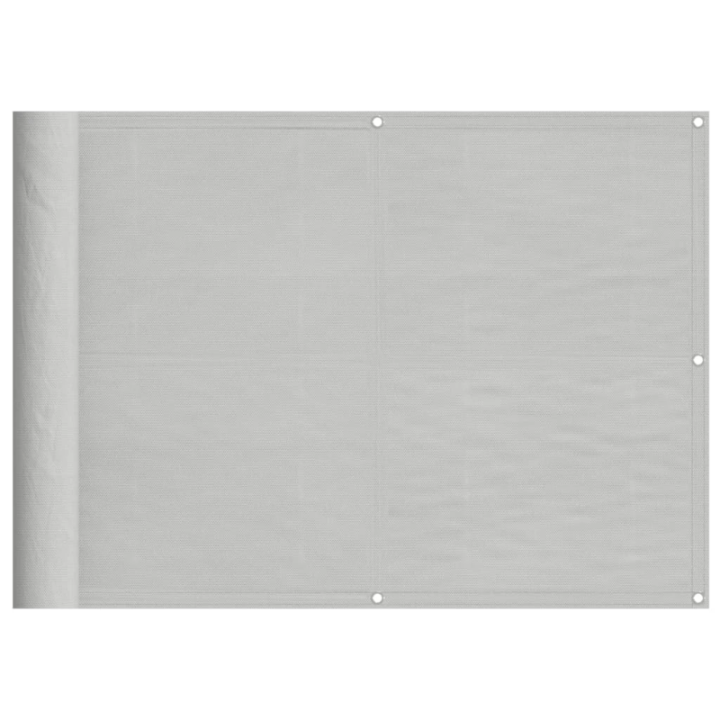 vidaXL balkona aizslietnis, gaiši pelēks, 75x500 cm, 100% poliestera