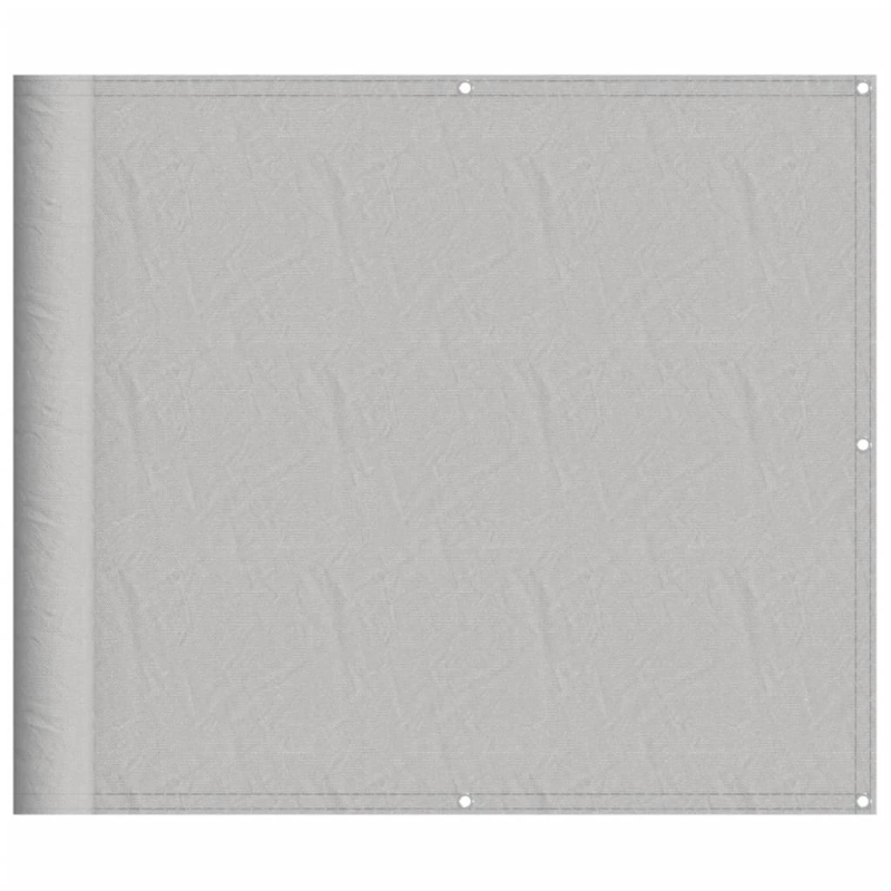 vidaXL balkona aizslietnis, gaiši pelēks, 90x500 cm, 100% poliestera