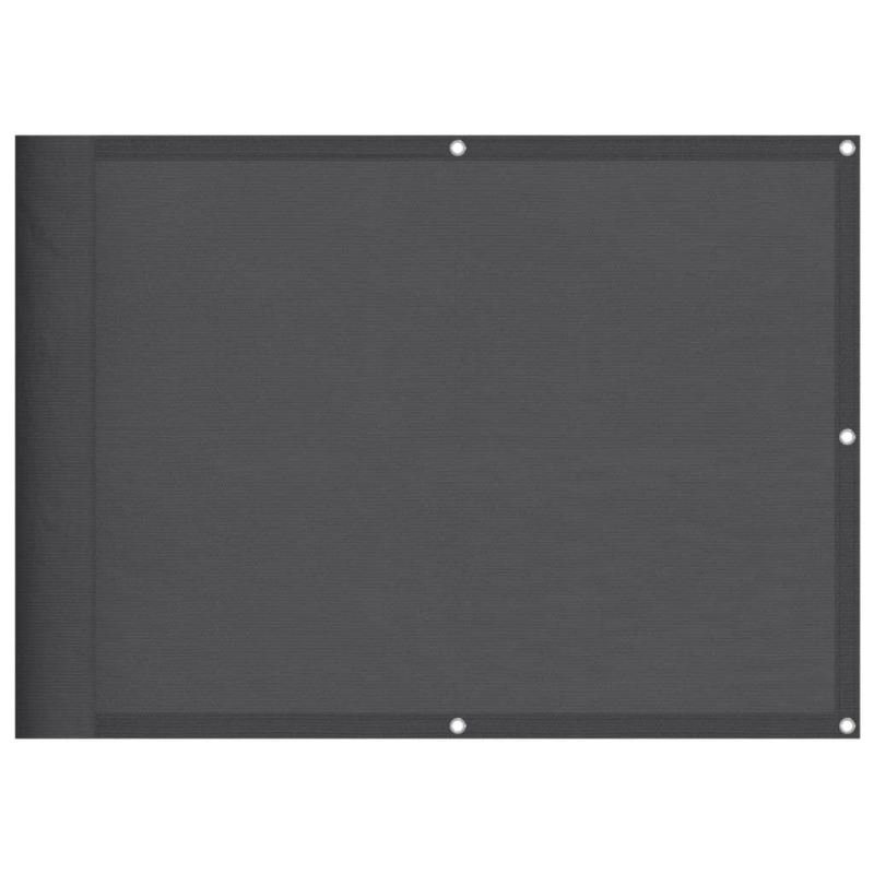 vidaXL balkona aizslietnis, antracītpelēks, 75x1000cm, 100% poliestera