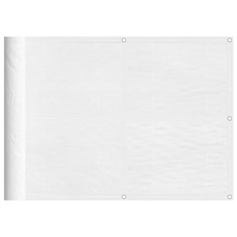 vidaXL balkona aizslietnis, balts, 75x700 cm, 100% poliestera oksforda