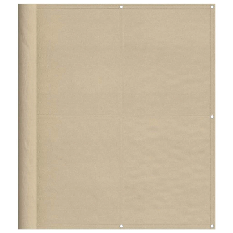 vidaXL balkona aizslietnis, bēšs, 120x700 cm, 100% poliestera oksforda