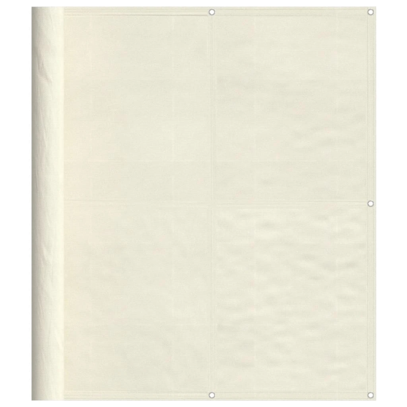 vidaXL balkona aizslietnis, krēmkrāsas, 120x800 cm, 100% poliestera