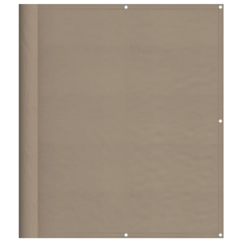 vidaXL balkona aizslietnis, pelēkbrūns, 120x1000 cm, 100% poliestera