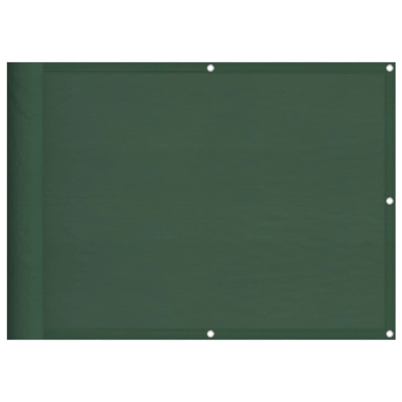 vidaXL balkona aizslietnis, tumši zaļš, 75x700 cm, 100% poliestera