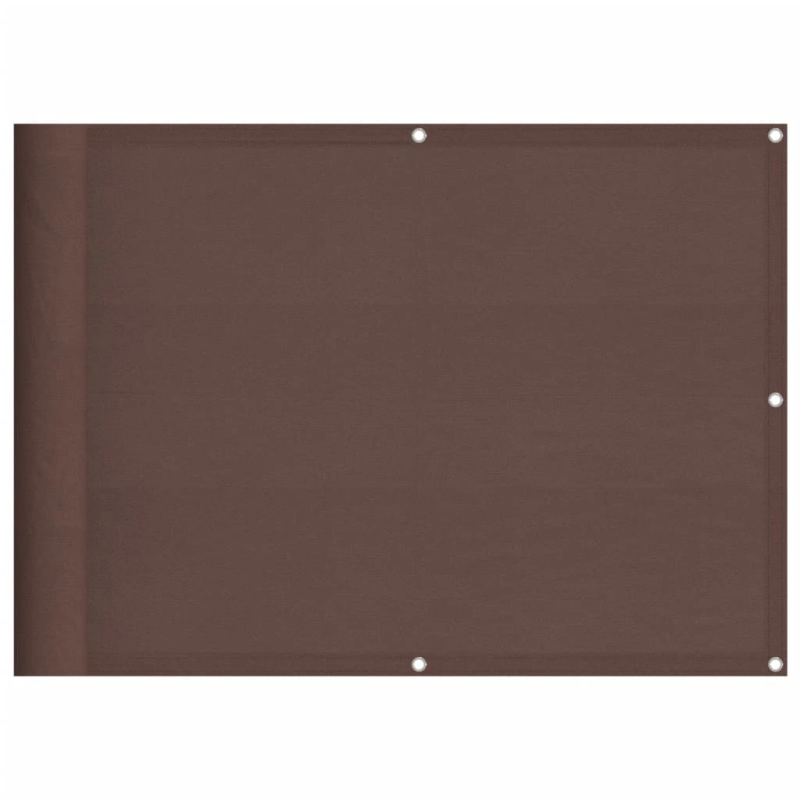 vidaXL balkona aizslietnis, brūns, 75x700 cm, 100% poliestera oksforda