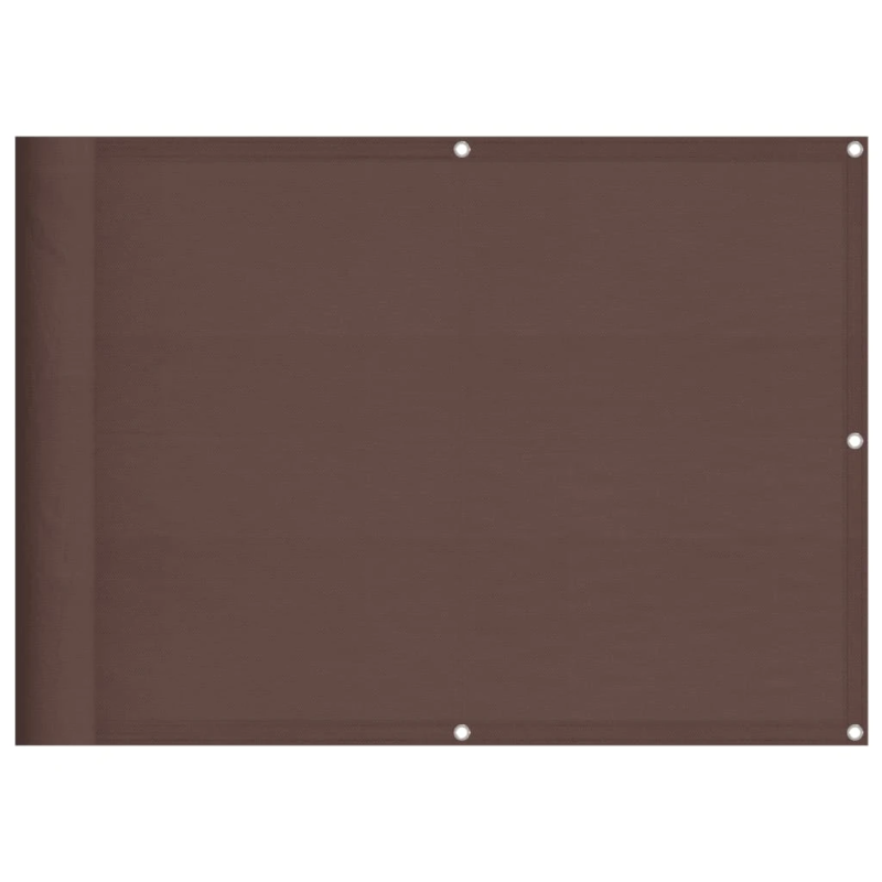 vidaXL balkona aizslietnis, brūns, 75x800 cm, 100% poliestera oksforda