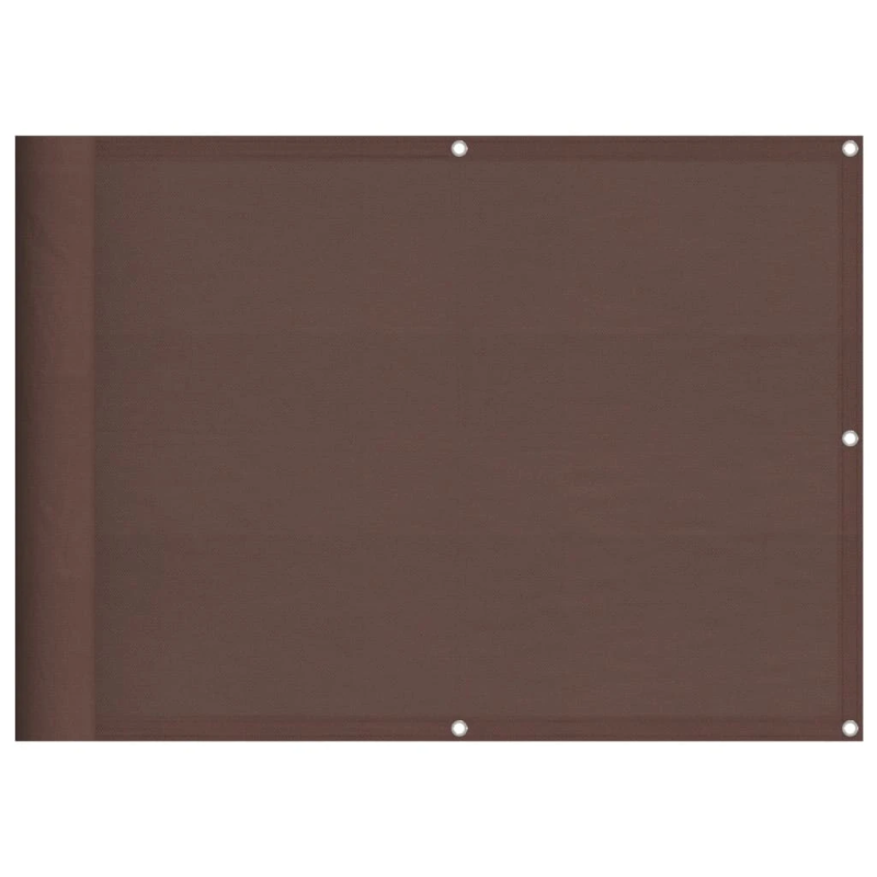 vidaXL balkona aizslietnis, brūns, 75x1000cm, 100% poliestera oksforda
