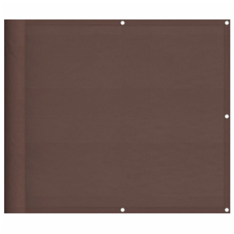 vidaXL balkona aizslietnis, brūns, 90x1000 cm, 100% poliestera
