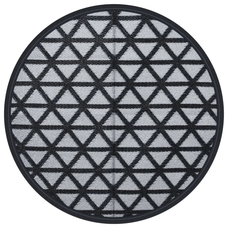 vidaXL āra paklājs, DIA200 cm, ARAKIL melns PP