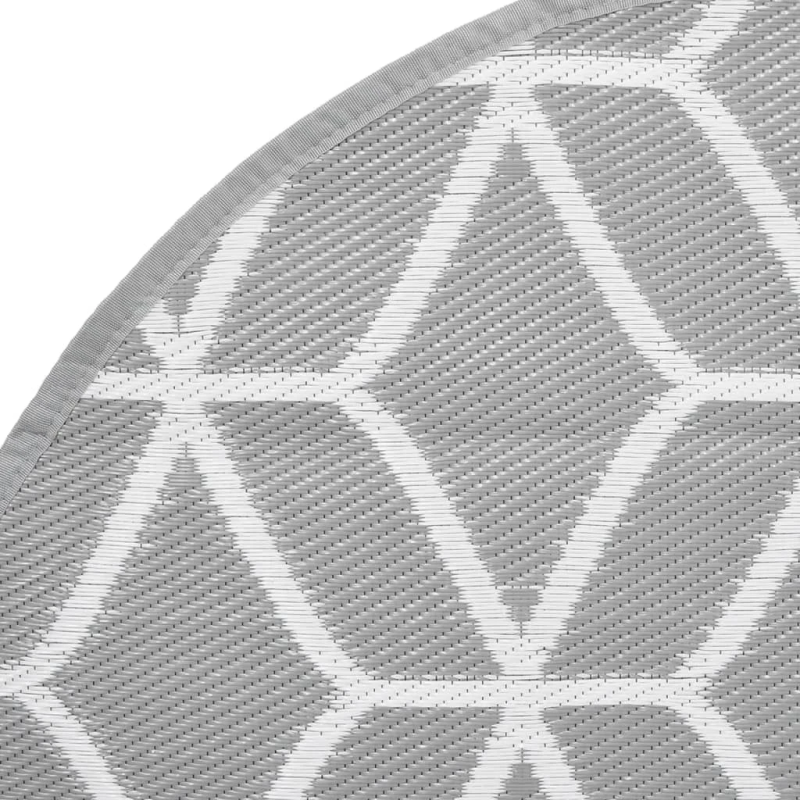 vidaXL āra paklājs, DIA160 cm, ARAKIL pelēks, PP