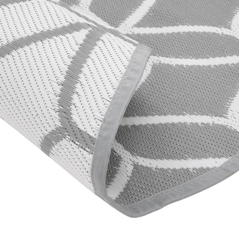 vidaXL āra paklājs, DIA160 cm, ARAKIL pelēks, PP