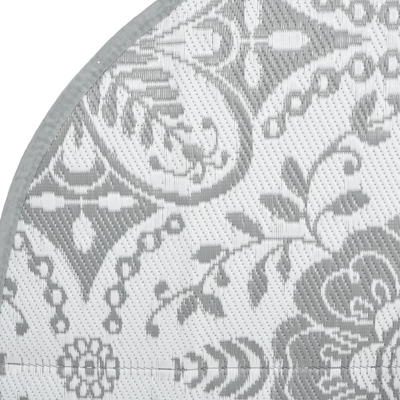 vidaXL āra paklājs, DIA120 cm, ARAKIL gaiši pelēks PP