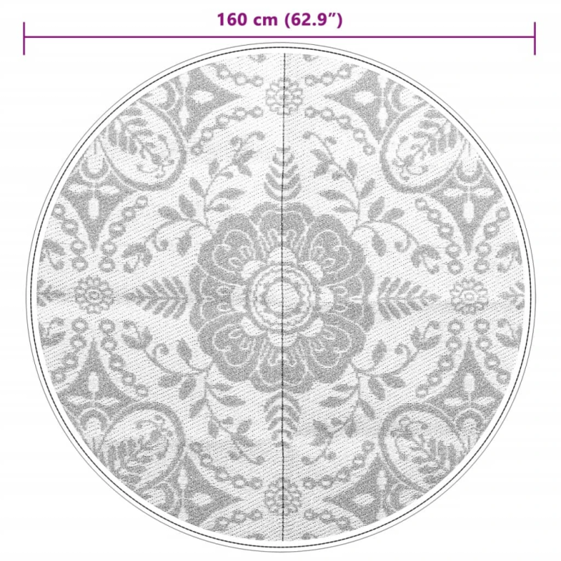 vidaXL āra paklājs, DIA160 cm, ARAKIL zilgans PP