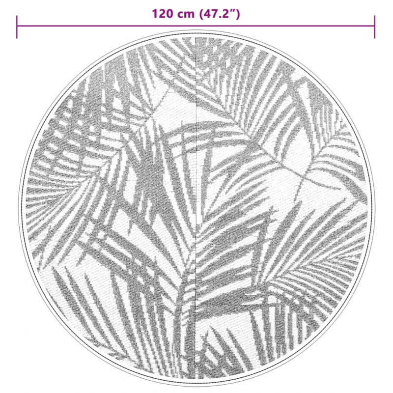 vidaXL āra paklājs, DIA120 cm, ARAKIL zaļš, PP