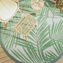 vidaXL āra paklājs, DIA200 cm, ARAKIL zaļš, PP