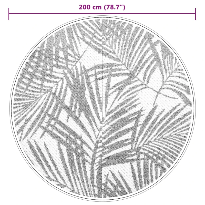 vidaXL āra paklājs, DIA200 cm, ARAKIL zaļš, PP