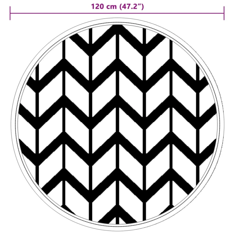 vidaXL āra paklājs, DIA120 cm, ARAKIL pelēks, PP