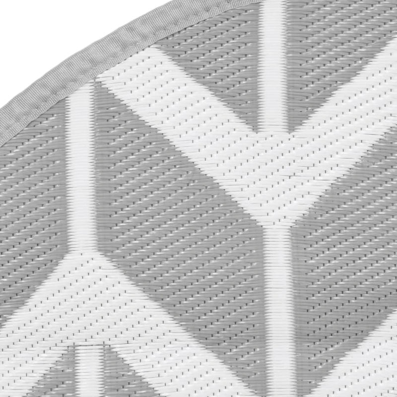 vidaXL āra paklājs, DIA160 cm, ARAKIL pelēks, PP