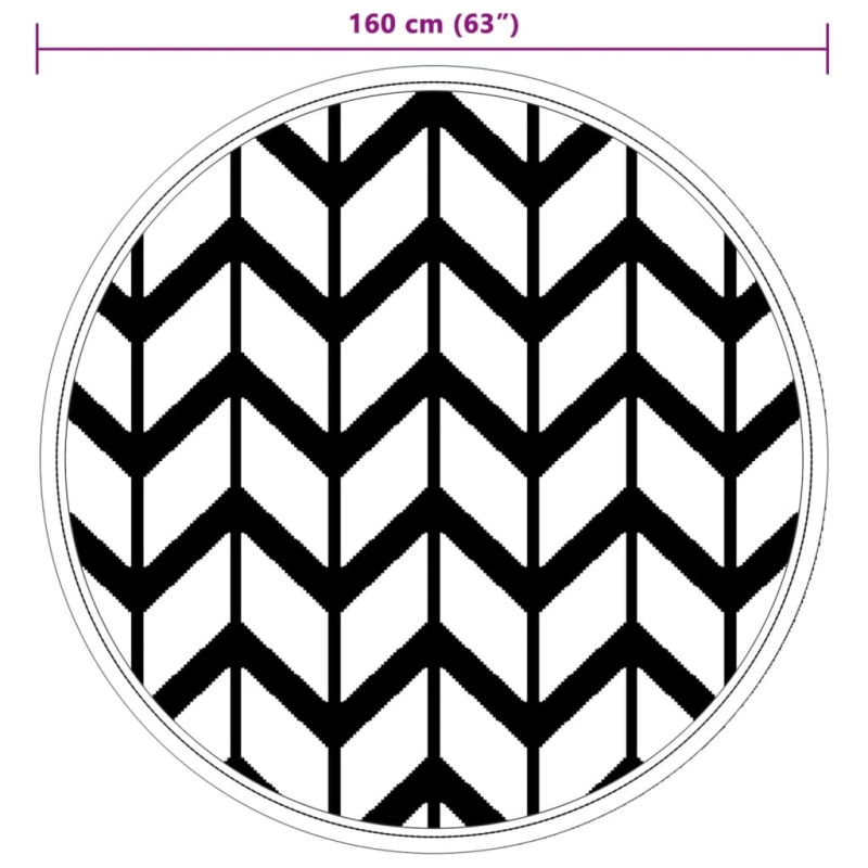 vidaXL āra paklājs, DIA160 cm, ARAKIL pelēks, PP