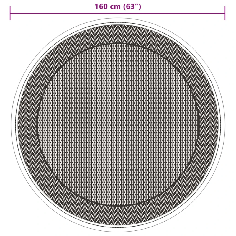 vidaXL āra paklājs, DIA160 cm, ARAKIL zaļš PP