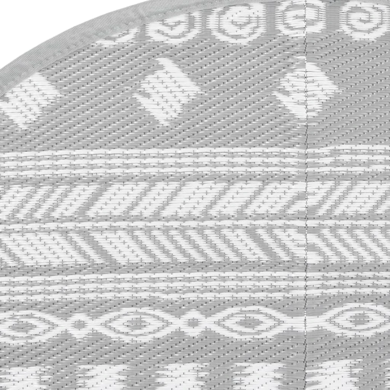 vidaXL āra paklājs, DIA120 cm, ARAKIL pelēks, PP