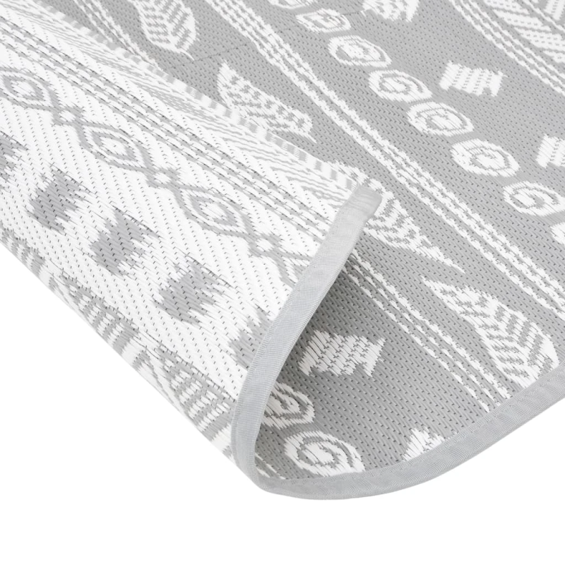 vidaXL āra paklājs, DIA160 cm, ARAKIL pelēks, PP