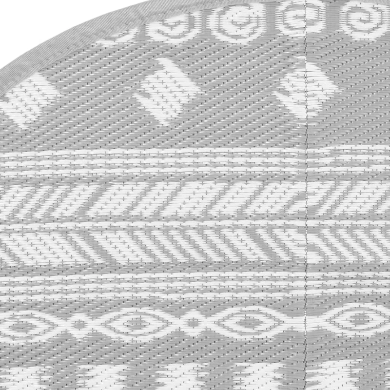 vidaXL āra paklājs, DIA200 cm, ARAKIL pelēks, PP